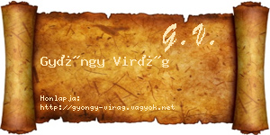 Gyöngy Virág névjegykártya