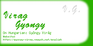 virag gyongy business card